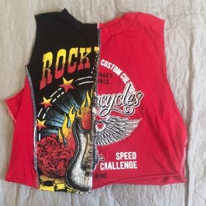 Can fit anyone, colors: red and black.